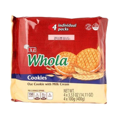 Eti Oat Cookie with Milk Cream 14.10 oz, 4 Pack
