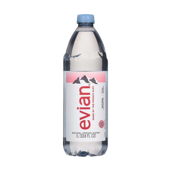 Evian Natural Spring Water, 1 L