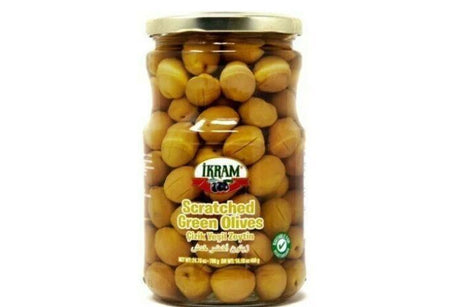 Ikram Scratched Green Olives - 400 Grams