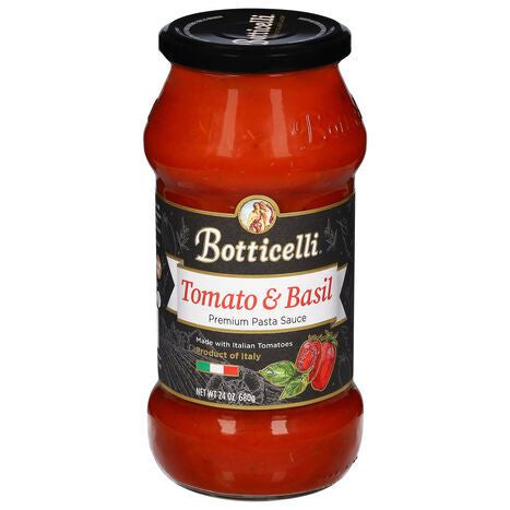 Botticelli Pasta Sauce, Premium, Tomato & Basil - 24 Ounces