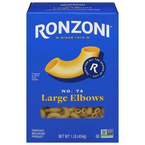 Ronzoni Elbows, Large, No. 74 - 1 Pound