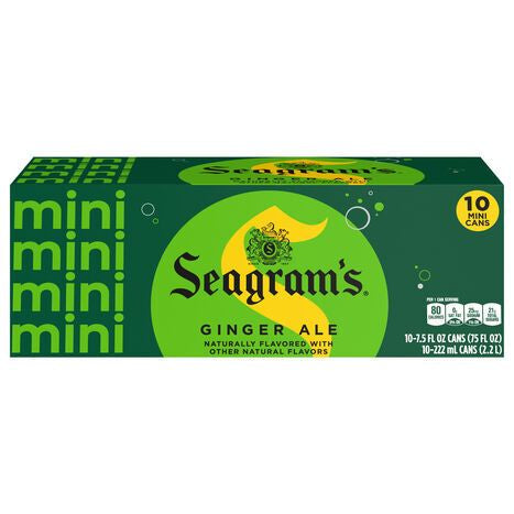 Seagram's Mini Ginger Ale - 10 x 7.5 Fluid Ounces