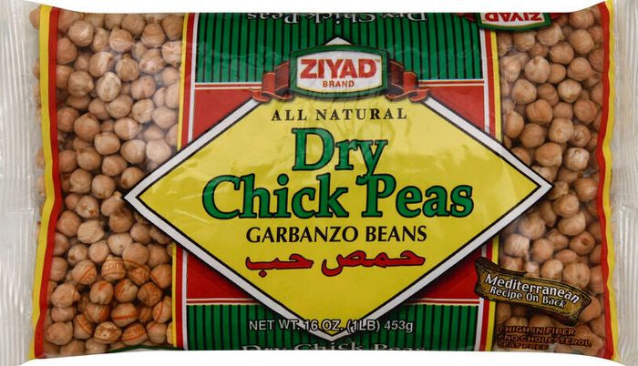 Ziyad Garbanzo Beans, Dry Chick Peas - 16 Ounces