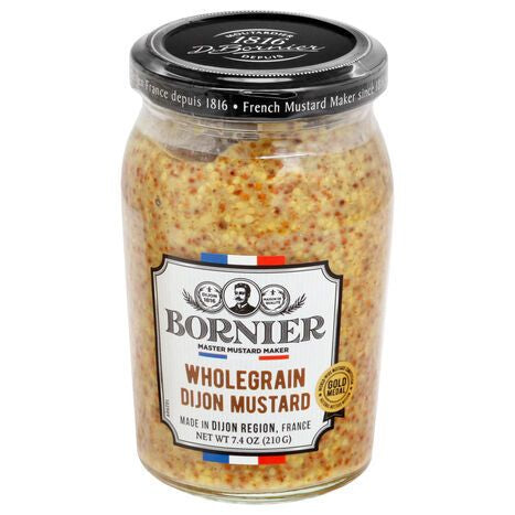 Bornier Dijon Mustard, Wholegrain - 7.4 Ounces