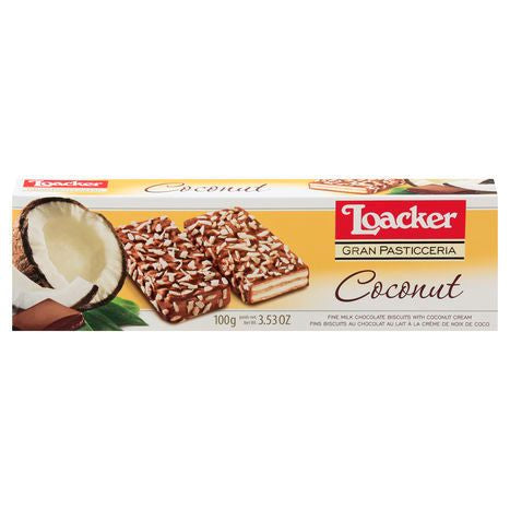 Loacker Biscuits, Coconut - 3.53 Ounces
