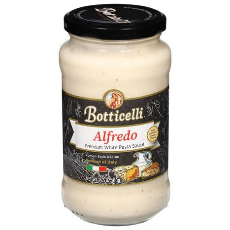 Botticelli Pasta Sauce, White, Premium, Alfredo - 14.5 Ounces