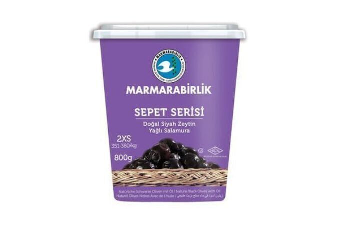 Marmara Birlik Natural Black Olives with Oil - 800 Grams
