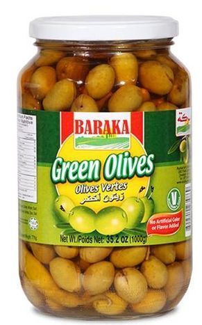 Baraka Green Olives - 1000 Grams