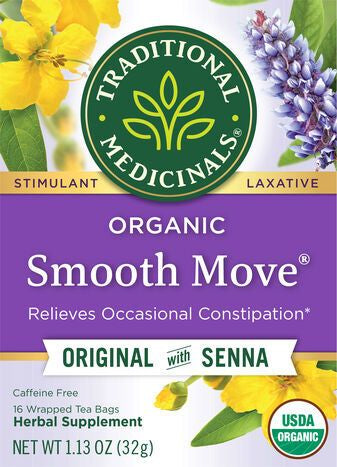 Traditional Medicinals Organic Caffeine Free TOriginal with Sienna Smooth Move - 16 Tea Bags