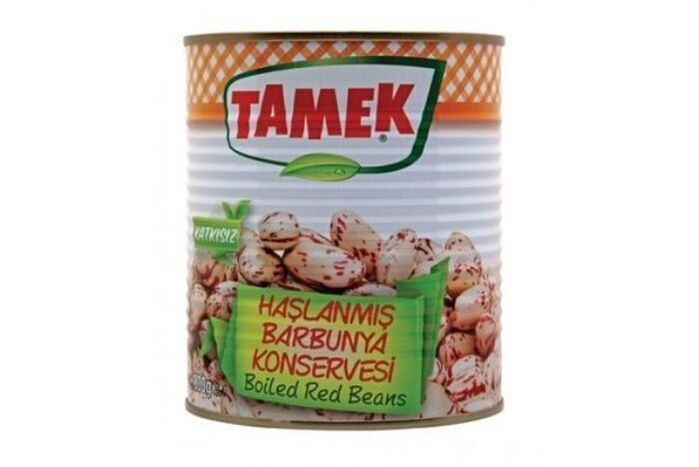 Tamek Haslanmis Barbunya Konservesi (Boiled Red Beans) - 800 Grams