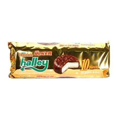 Ulker Halley Chocolate Coated Biscuit with Marshmallow - 10.58 Ounces
