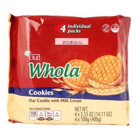 Eti Oat Cookie with Milk Cream 14.10 Oz - 4 Pack