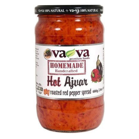 Vava Homemade Ajvar Hot Roasted Pepper Spread - 24 Ounces