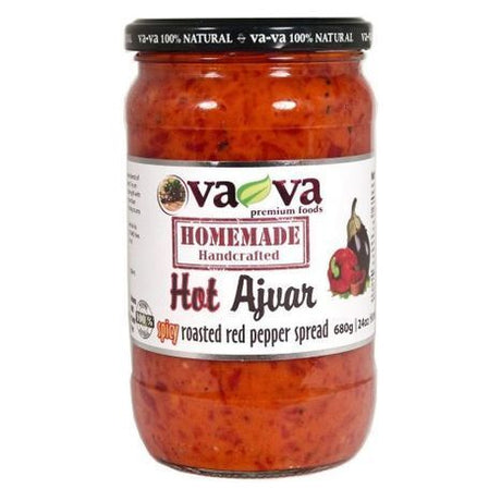 Vava Homemade Ajvar Hot Roasted Pepper Spread - 24 Ounces