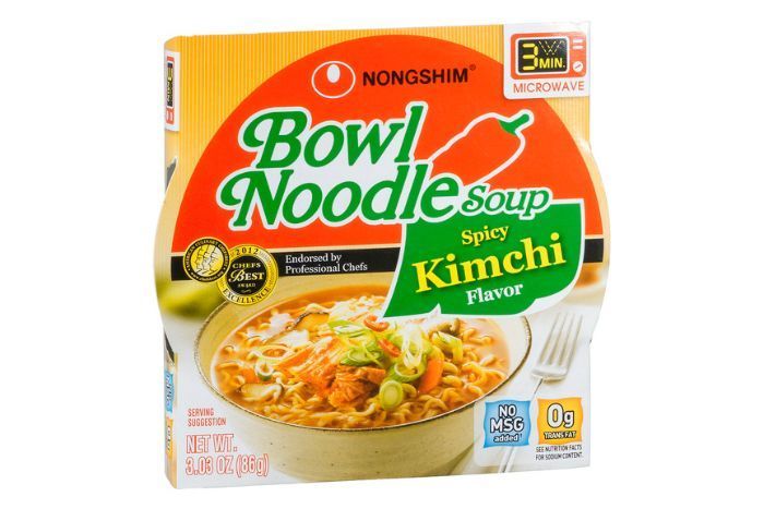 Nongshim Soup, Bowl Noodle, Spicy Kimchi Flavor - 3.03 Ounces