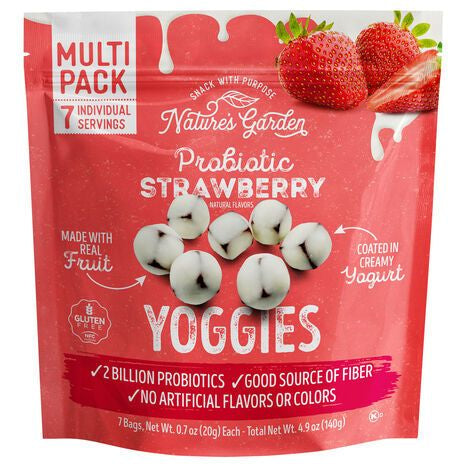 Nature's Garden Probiotic Strawberry Yoggies Multi Pack - 7 x 0.7 Ounces