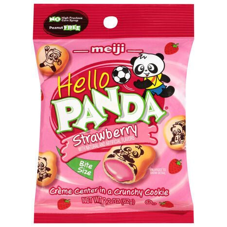 Meiji Crunchy Strawberry Bite Size Cookie - 2.2 Ounces