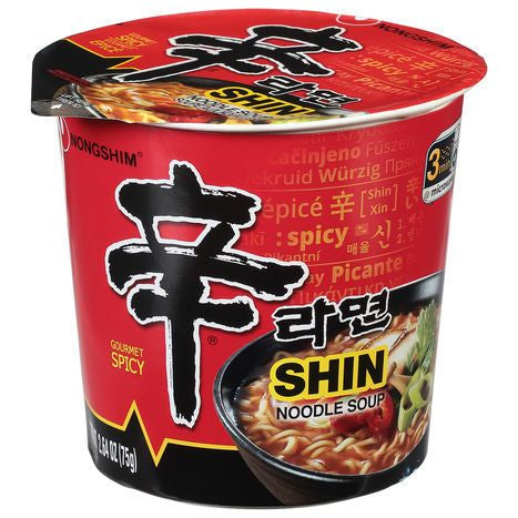 Nongshim Shin Noodle Soup, Gourmet Spicy - 2.64 Ounces