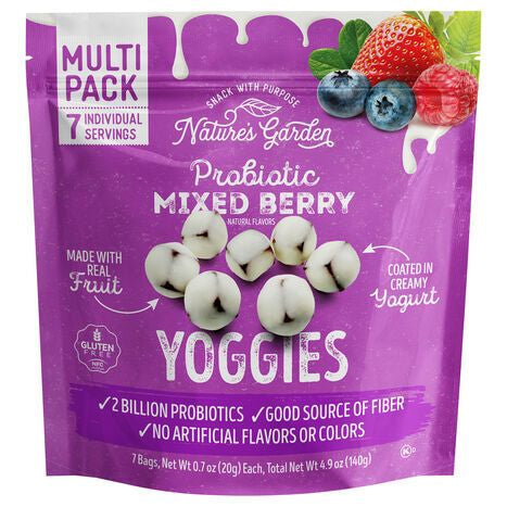 Nature's Garden Probiotic Mixed Berry Yoggies - 7 x 0.7 Ounces