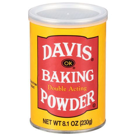 Davis Baking Powder, Double Acting - 8.1 Ounces