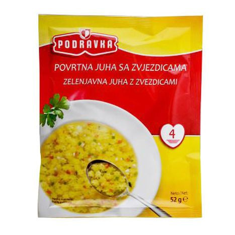 Podravka Vegetable Soup with Instant Stars - 52 Grams