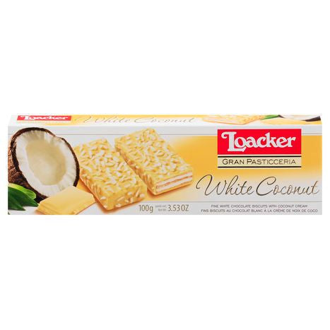 Loacker Biscuits, White Coconut - 3.53 Ounces