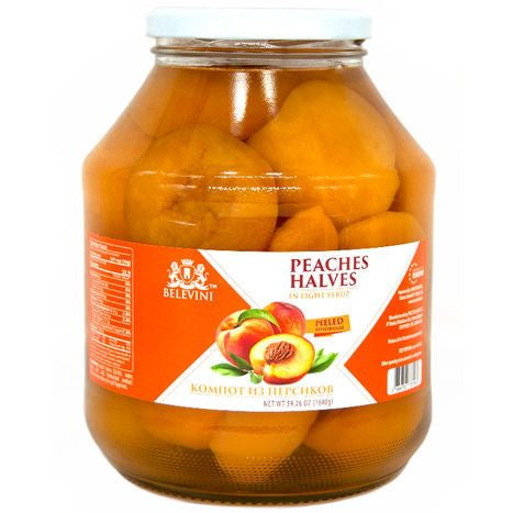Belevini Half Peaches in Light Syrup - 1680 Grams