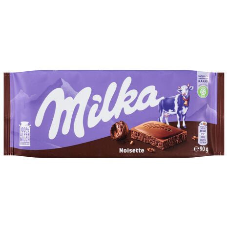 Milka 100% Alpine Milk Noisette Chocolate - 90 Grams