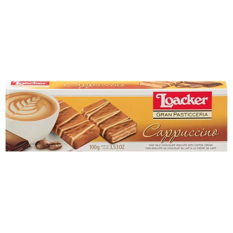 Loacker Biscuits, Cappuccino - 3.53 Ounces