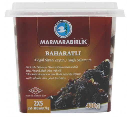 Marmarabirlik Sun Dried Spices Black Olives - 400 Grams