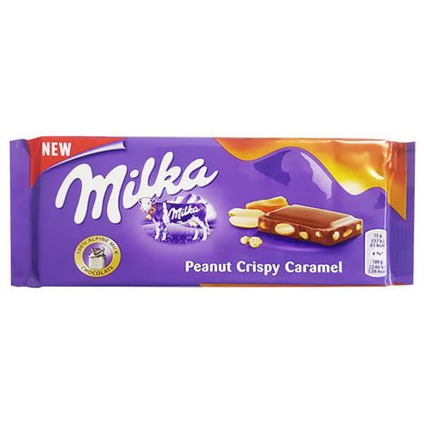Milka Peanut Crispy Caramel Chocolate Bar - 3.17 Ounces