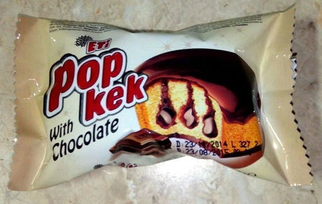 Eti Pop Kek with Chocolate snack cake, 45 g single wrapper