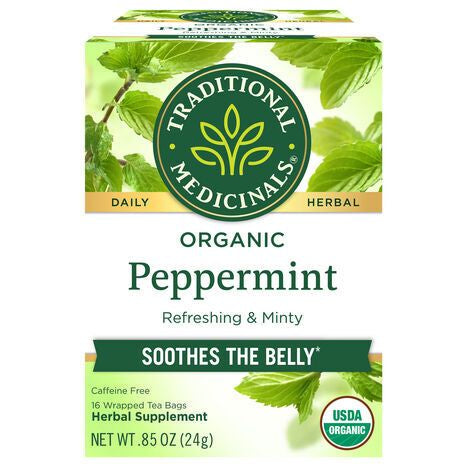 Traditional Medicinals Caffeine Free Organic Peppermint Tea - 16 Tea Bags