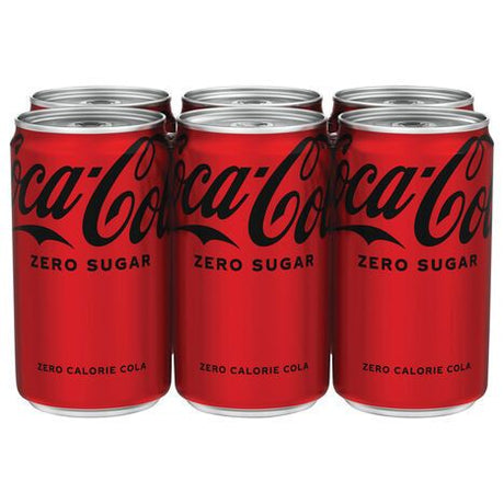 Coca-Cola Cola, Zero Sugar - 6 x 7.5 Fluid Ounces