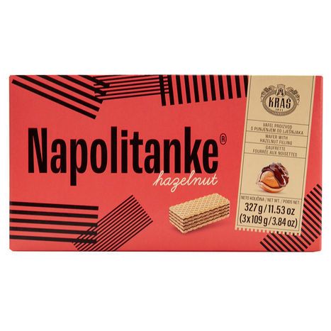 Kras Napolitanke Hazelnut Wafer - 327 Grams