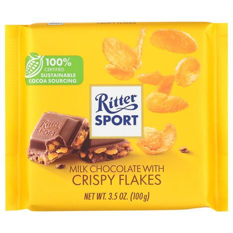 Ritter Sport Milk Chocolate with Crispy Flakes - 3.5 Ounces