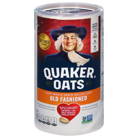 Quaker Oats 100% Whole Grain Rolled Old Fashioned Oats - 18 Ounces