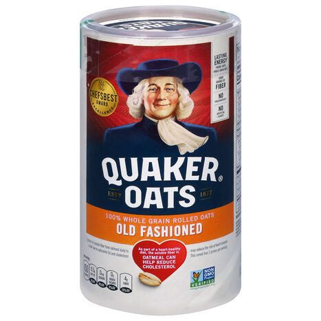 Quaker Oats 100% Whole Grain Rolled Old Fashioned Oats - 18 Ounces