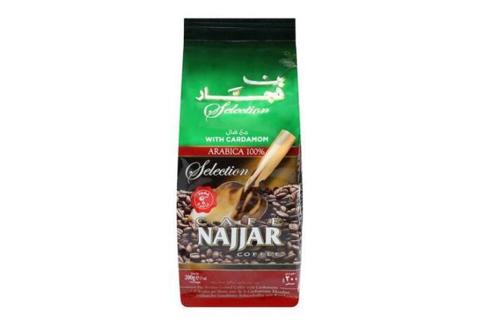 Cafe Najjar Coffee, with Cardamom, Ground, Pure Brazilian - 200 Grams