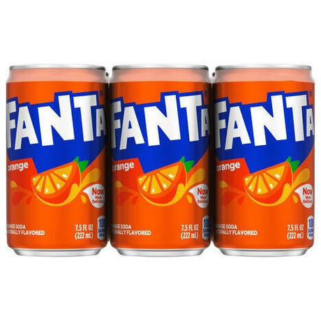 Fanta Soda, Orange - 6 x 7.5 Fluid Ounces