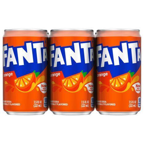 Fanta Soda, Orange - 6 x 7.5 Fluid Ounces
