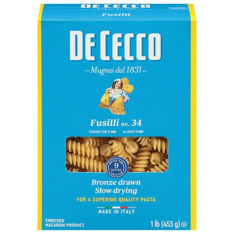 De Cecco Fusilli, No. 34 - 1 Pound