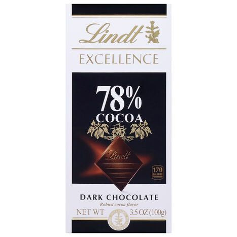 Lindt 78% Cocoa Robust Cocoa Flavor Dark Chocolate - 3.5 Ounces