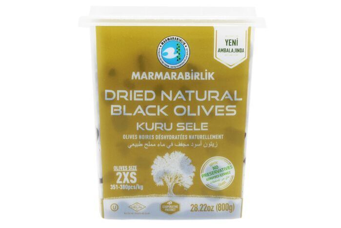 Marmarabirlik Dried Natural Black Olives 2XS - 800 Grams