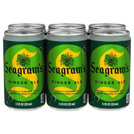 Seagram's Ginger Ale - 6 x 7.5 Fluid Ounces
