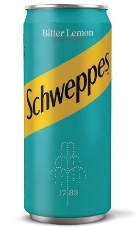 Schweppes Bitter Lemon Carbonated Soda - 330 Milliliters