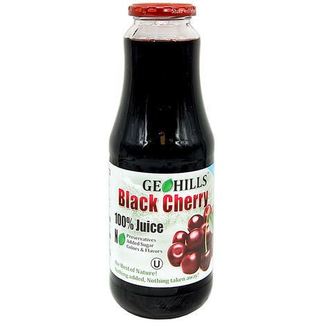 Geohills 100% Black Cherry Juice - 33.8 Ounces
