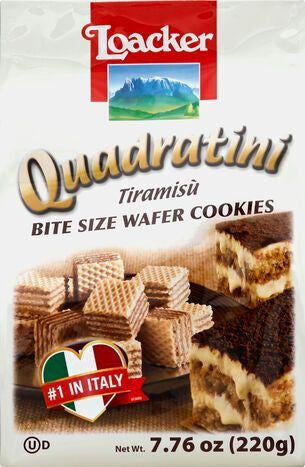 Loacker Wafer Cookies, Bite Size, Tiramisu - 7.76 Ounces
