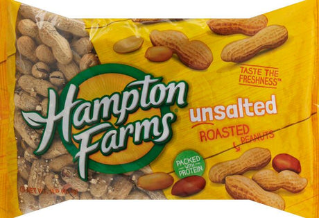 Hampton Farms Peanuts, Roasted, Unsalted - 1 Pound