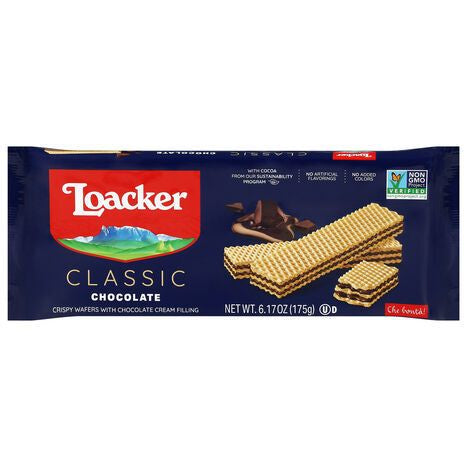 Loacker Classic Chocolate Wafers - 6.17 Ounces